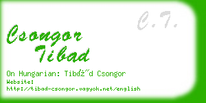 csongor tibad business card